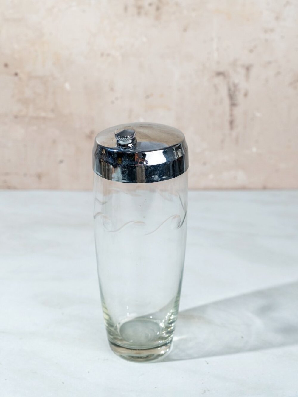 Vintage Glass Cocktail Shaker